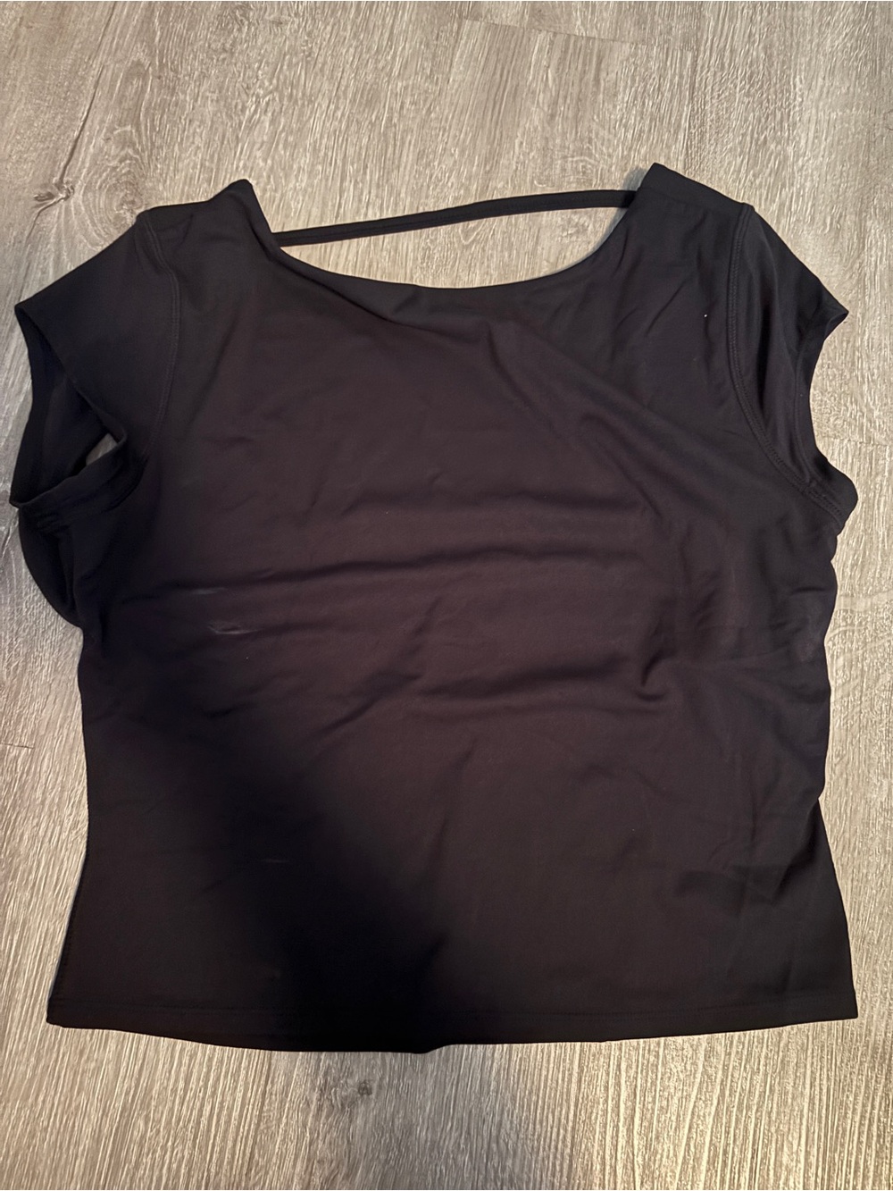 Urban Outfitters Black Crop Top with Back Strap Detail